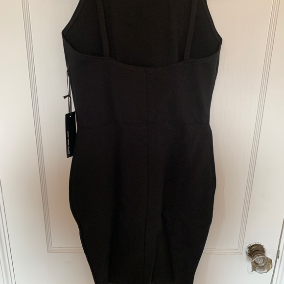 LULUS BLACK CURVEY DRESS - Picture 3 of 4